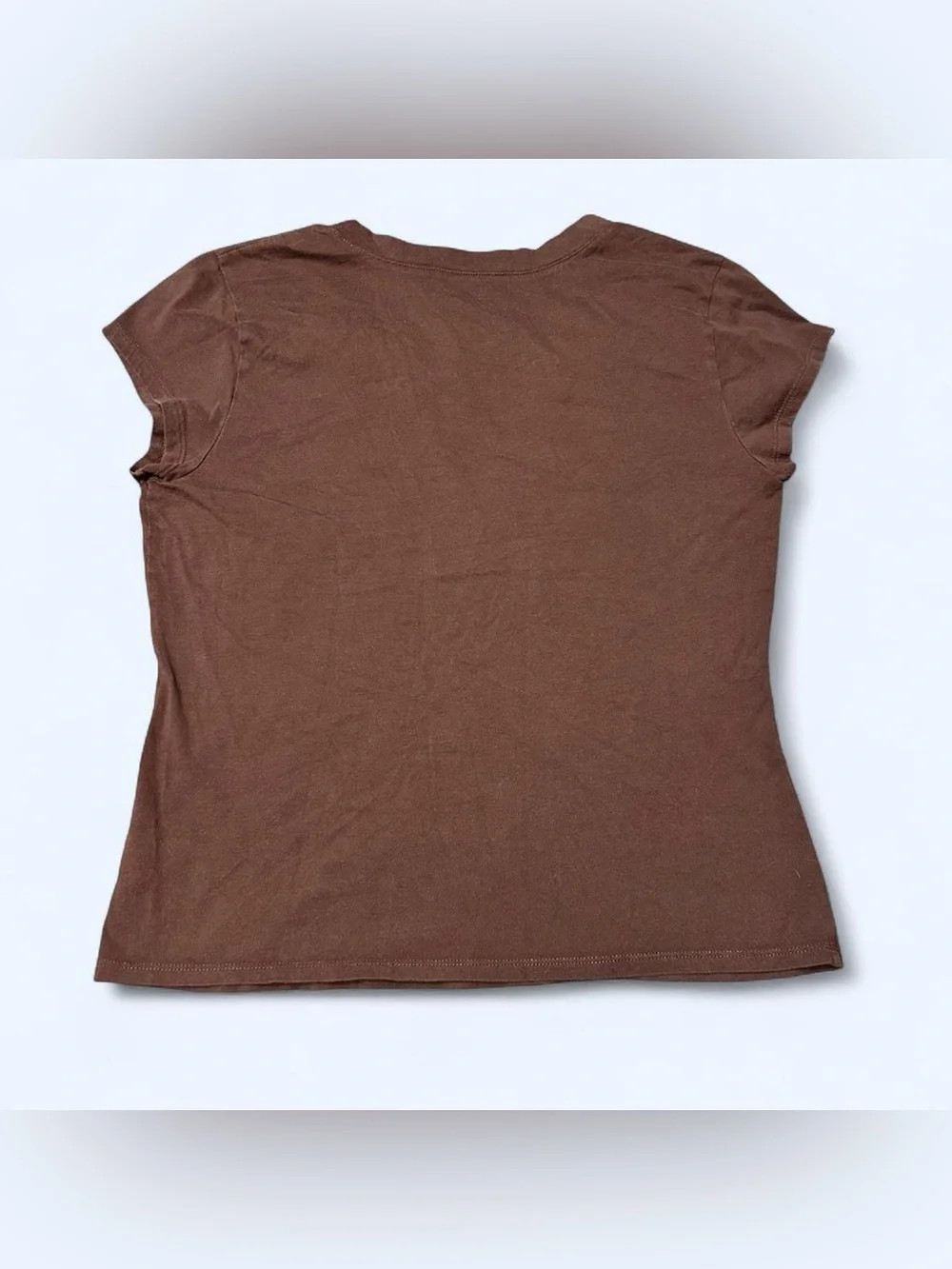 Y2K Floral Brown Baby Tee by A.N.A! - Picture 5 of 5